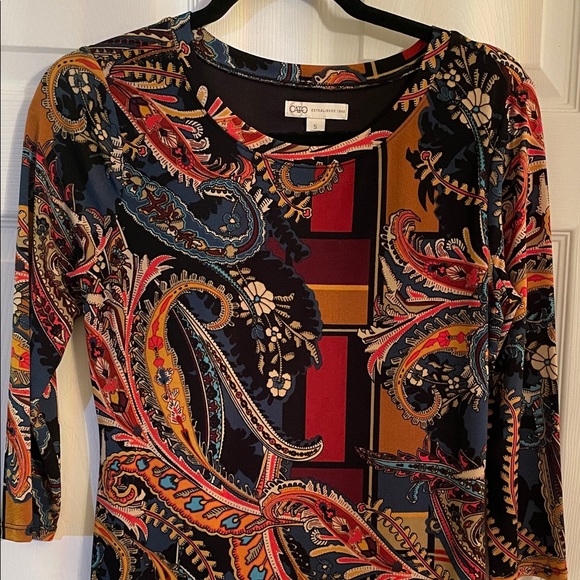 Cato Multicolor Paisley 3/4 Sleeve Dress - Picture 3 of 3